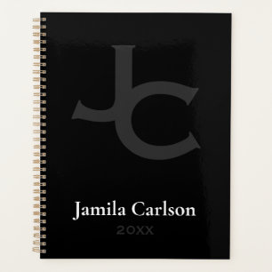 cut minimalist name initials modern planner