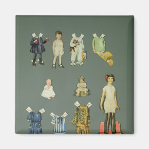 Cut out doll and clothes, late 1920s-early 1930s magnet