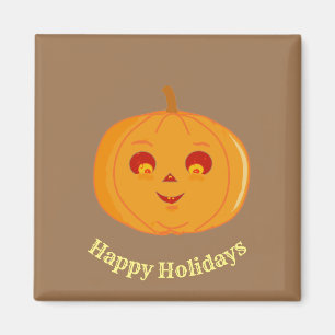 Cut Pumpkin Face Magnet