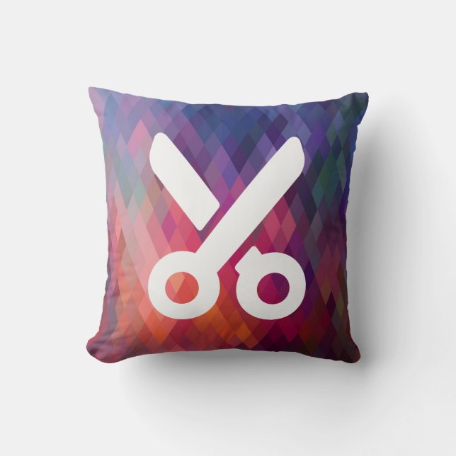Cut Scissors Pictogram Cushion (Front)