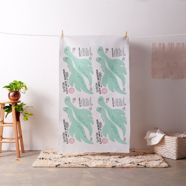 Cut & Sew Nessie Fabric - Fun DIY Plush 4 per yard (In Situ)