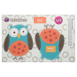 Cut & Sew Patchwork Owl - Easy DIY Project Fabric