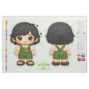Cut & Sew Plushie - Kids sewing for beginner Fabric