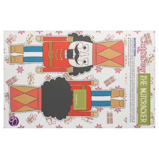 Cut & Sew Red Nutcracker - DIY Plush Fabric (Fat Quarter)