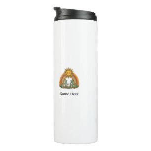 Cut sun rainbow cactus custom name coffe mug