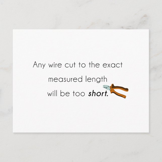 Cut too short! postcard (Front)