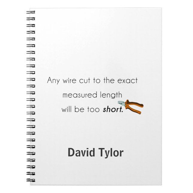 Cut too short! spiral notebook (Front)