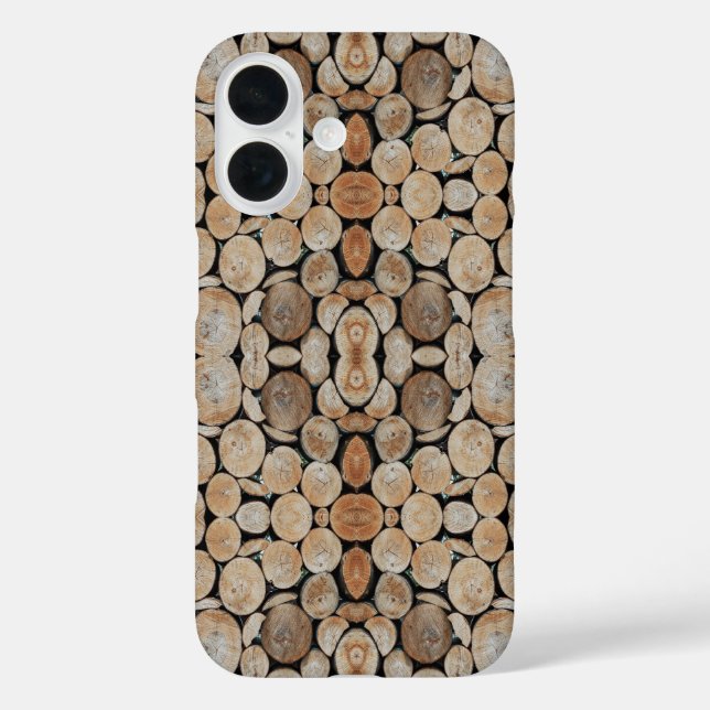 Cut Tree Branch Logs Stacked Pattern Photograph Case-Mate iPhone Case (Back)