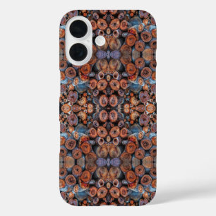 Cut Tree Logs Stacked Together Pattern Photograph iPhone 16 Case