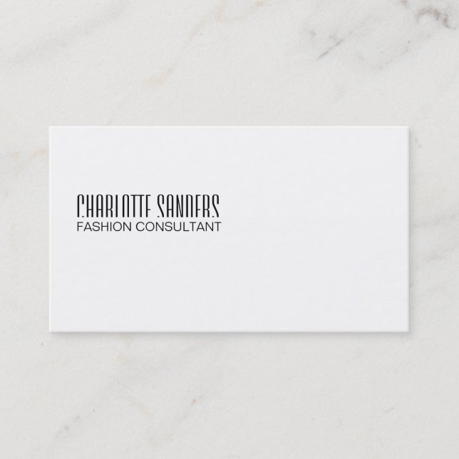 Cut Typeface Business Card (Front)