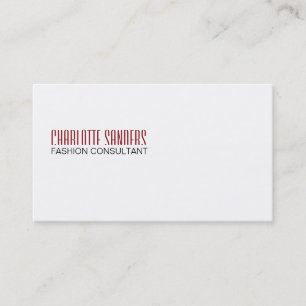 Cut Typeface (Cabernet red) Business Card