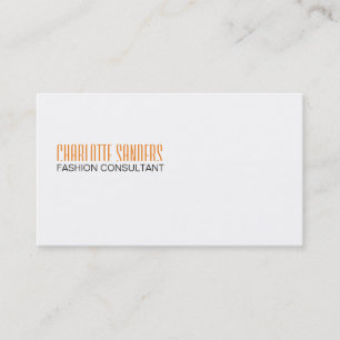 Cut Typeface (orange) Business Card