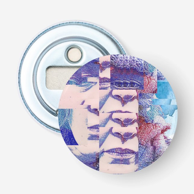 cut up art bottle opener (Front)