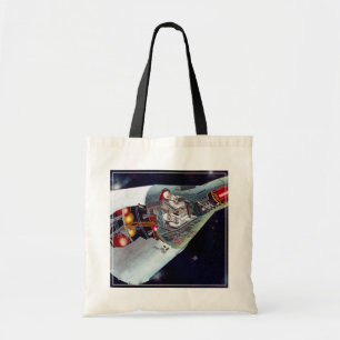 Cutaway A Two-Person Gemini Spacecraft In Flight. Tote Bag