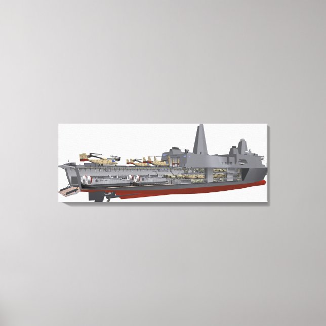 Cutaway illustration canvas print (Front)