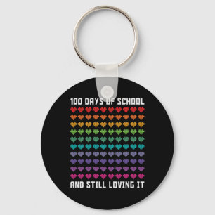 Cute 100 Days of school and still loving it Hearts Key Ring
