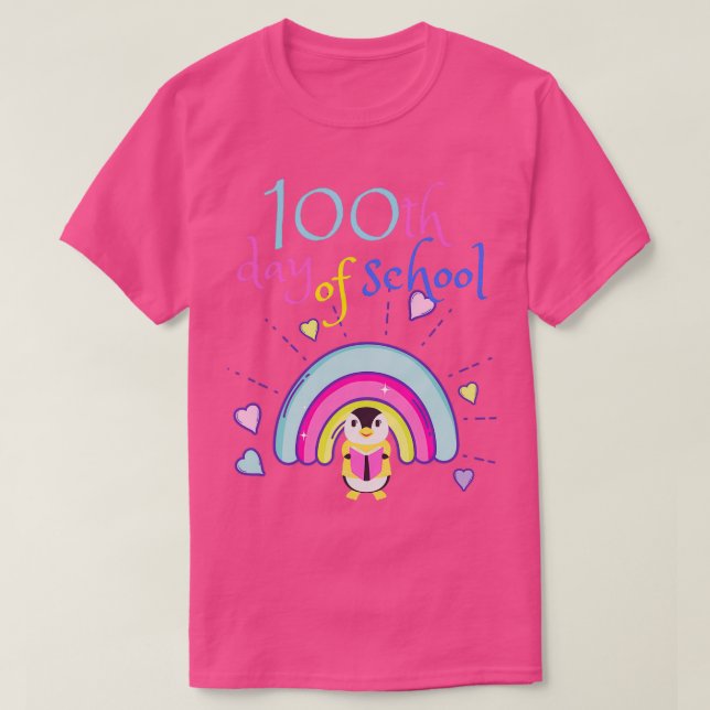 cute 100 days of school design T-Shirt (Design Front)