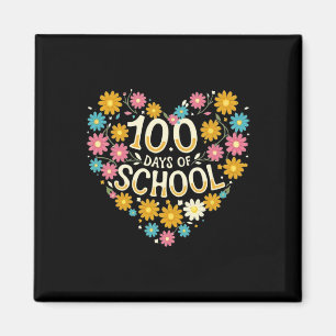 Cute 100 Days Of School Flower 100th Day Of School Magnet