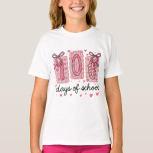 Cute 100 Days Of School Pink Hearts Classroom T-Shirt