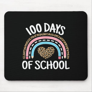 Cute 100 Days Of School Rainbow 100th Day Of Schoo Mouse Pad