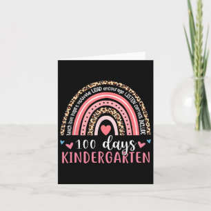 Cute 100 Days Smarter Kindergarten Happy 100th Day Card