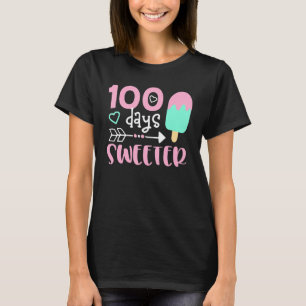 Cute 100 Days Sweeter Ice Cream 100th Day of Schoo T-Shirt