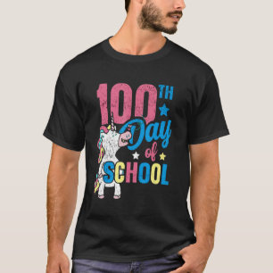 Cute 100th Day Of School Unicorn Teacher Kids T-Shirt