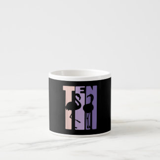 Cute 10th Birthday Gift I Flamingo I 10 Year Old Espresso Cup