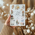 Cute 12 days of Christmas'  Holiday Card<br><div class="desc">Cute 12 days of Christmas' Holiday Card. Design features the heading - The Countdown Begins! framed with the cutest watercolor illustrations of all the characters from the traditional festive song. The modern party template is easy to customise with your own details.</div>
