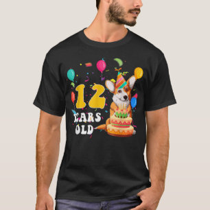 Cute 12 Years Old Corgi Dog Lover 12th Birthday Pa T-Shirt
