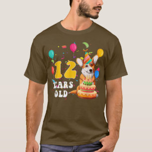 Cute 12 Years Old Corgi Dog Lover 12th Birthday Pa T-Shirt