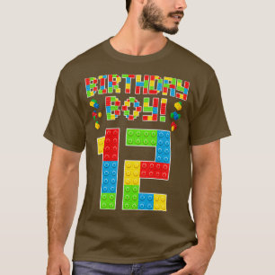 Cute 12th Birthday 12 Years Old Block Building Boy T-Shirt