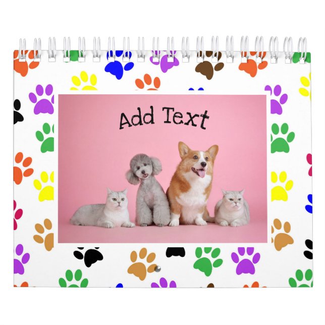 Cute 13 Pet (12 + Cover) Photo 2025 Calendar (Cover)
