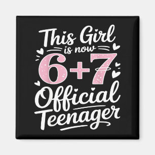 Cute 13th Birthday 13 Years Old 67 Birthday Funny Magnet