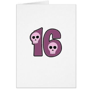 Cute, "16" Skulls design