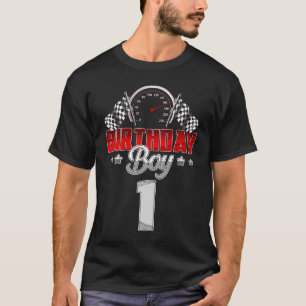 Cute 1st Birthday Boy 1 Year Old Race Car Boys Kid T-Shirt