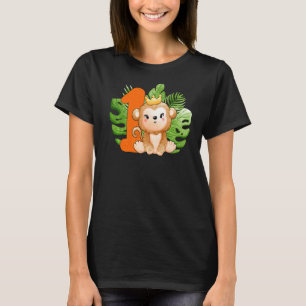 Cute 1st Birthday Boys Monkey 1 Years Old Safari A T-Shirt