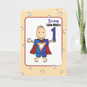 Cute 1st Birthday Card for Boy