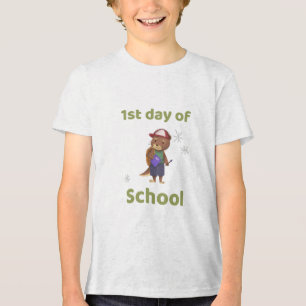 cute 1st day of school design Tri-Blend shirt