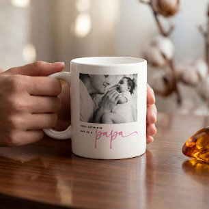 Cute 1st Father's Day, Papa Photo Collage Coffee Mug