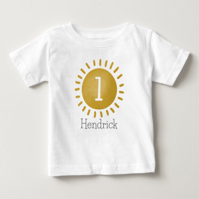Cute 1st Trip Around The Sun Birthday Boy Baby T-Shirt (Front)