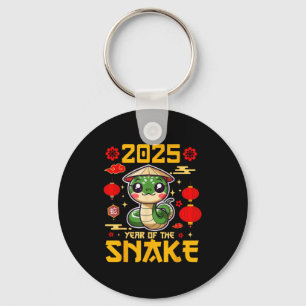Cute 2025 Year Of The Snake Happy Chinese New Year Key Ring