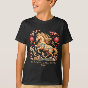Cute 2026 Horse Lady Crazy Wild Soul Calm Heart Lu T-Shirt