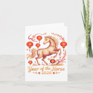 Cute 2026 Year Of The Horse Fortune Rider Lunar St Card