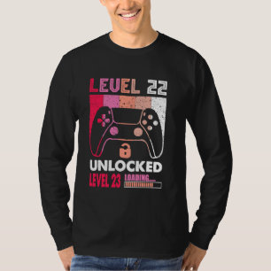Cute 22 Years Old 22nd Birthday Girl Level 22 Unlo T-Shirt