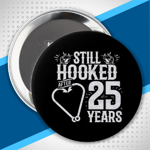 Cute 25th Anniversary Couples Married 25 Years 10 Cm Round Badge
