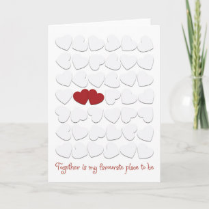 Cute 2 Hearts on Valentines Day Card