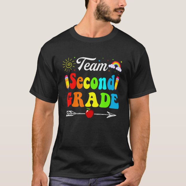 Cute 2nd Grade Teacher Student  Team Second Grade T-Shirt (Front)
