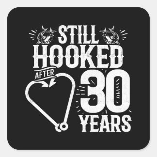 Cute 30th Anniversary Couples Married 30 Years Square Sticker