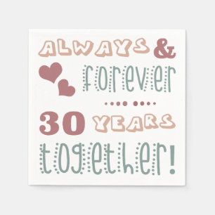 Cute 30th Wedding Anniversary Napkin